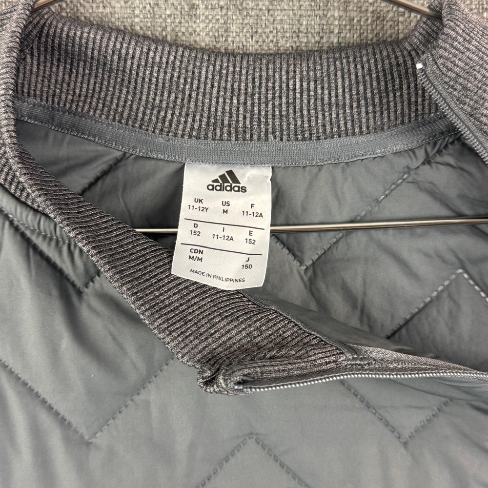 Adidas Pullover Jacket Youth Medium Quilted Nemesis Athletic Soccer Top - Picture 2 of 6